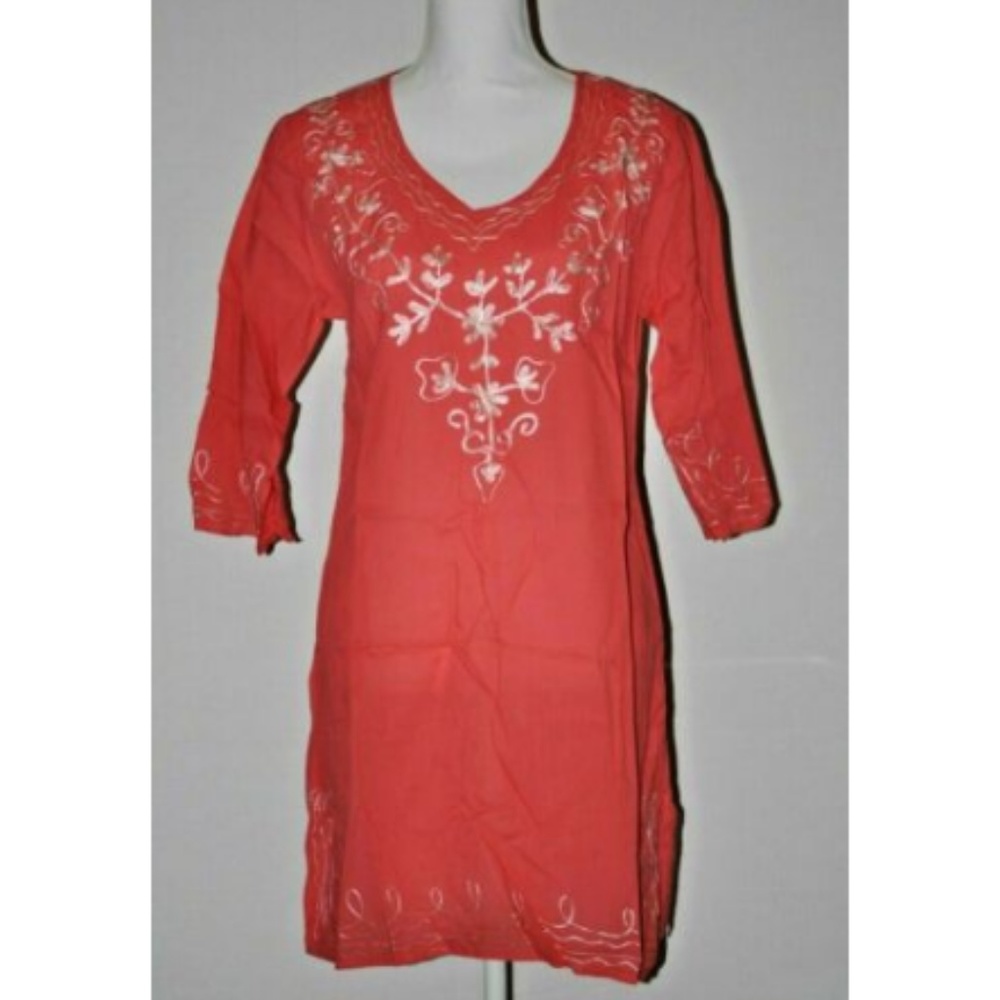 Women's Swimsuit Cover Up Coral Beach Dress NWT
